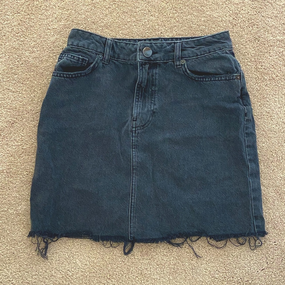 Black Denim Skirt